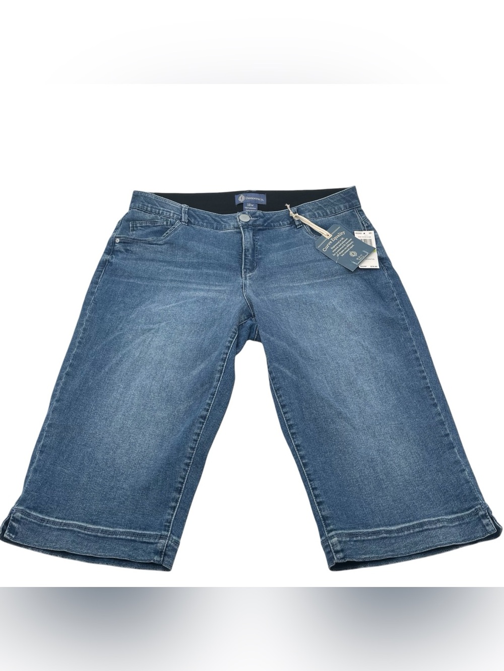 Democracy Denim Bermuda Jean Shorts Jorts AB Solution Stretch Women's 18W